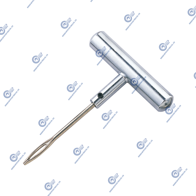 TRT-11H geteilte Augennadel mit T-Handle-Endschlitz, Chrom